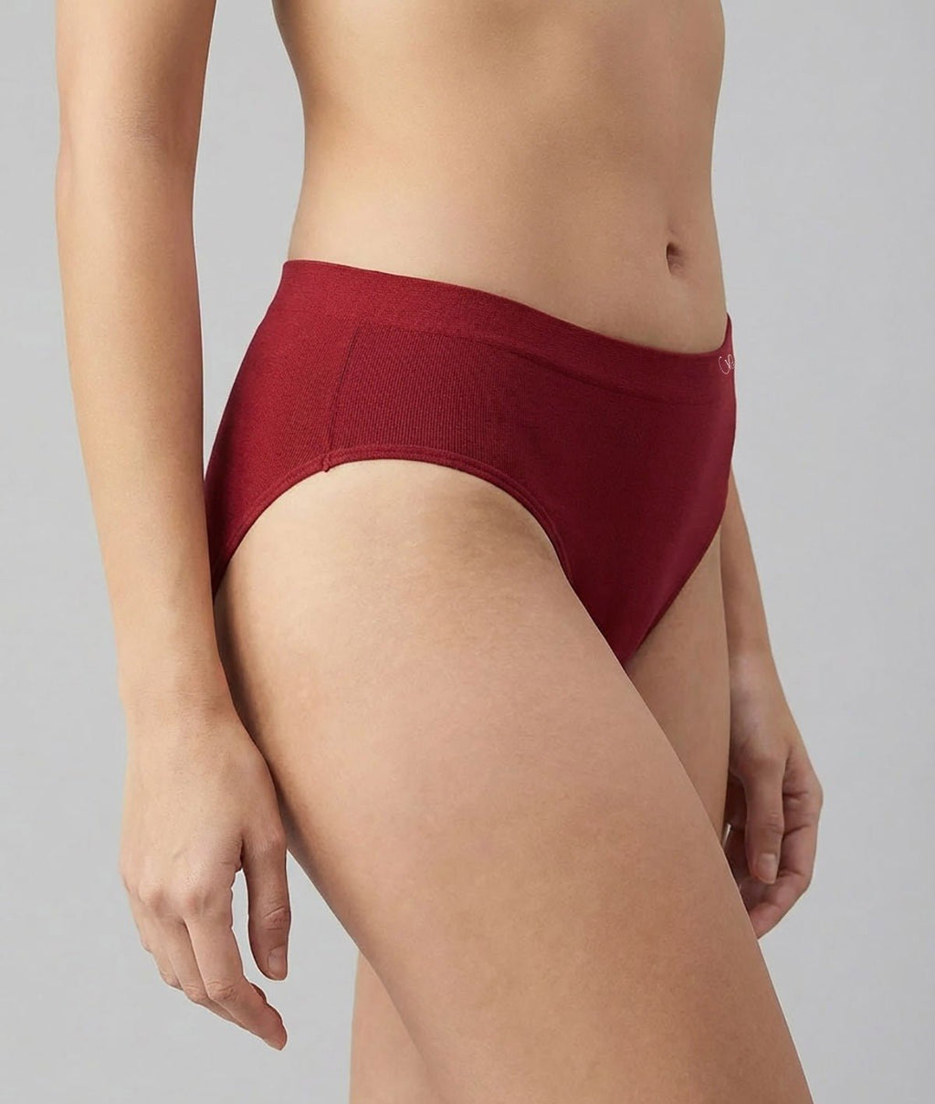 Lace-Trimmed Soft Cotton Mid-Rise Panty for Women