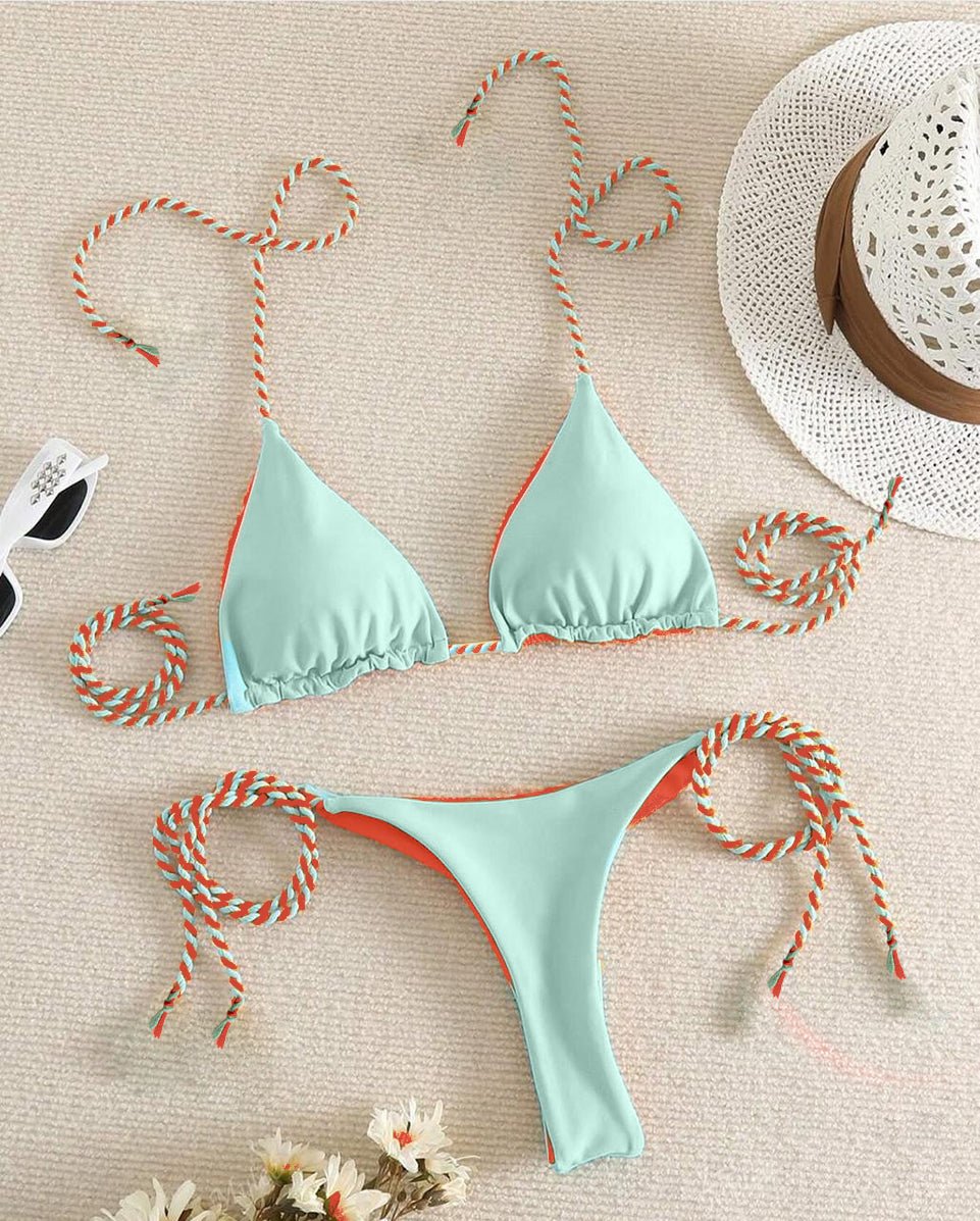 VLOURA Women’s Tie-Up Bikini Swimwear Set